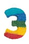 Unique Number 3 Numeral Pinata- 21-Inch Size