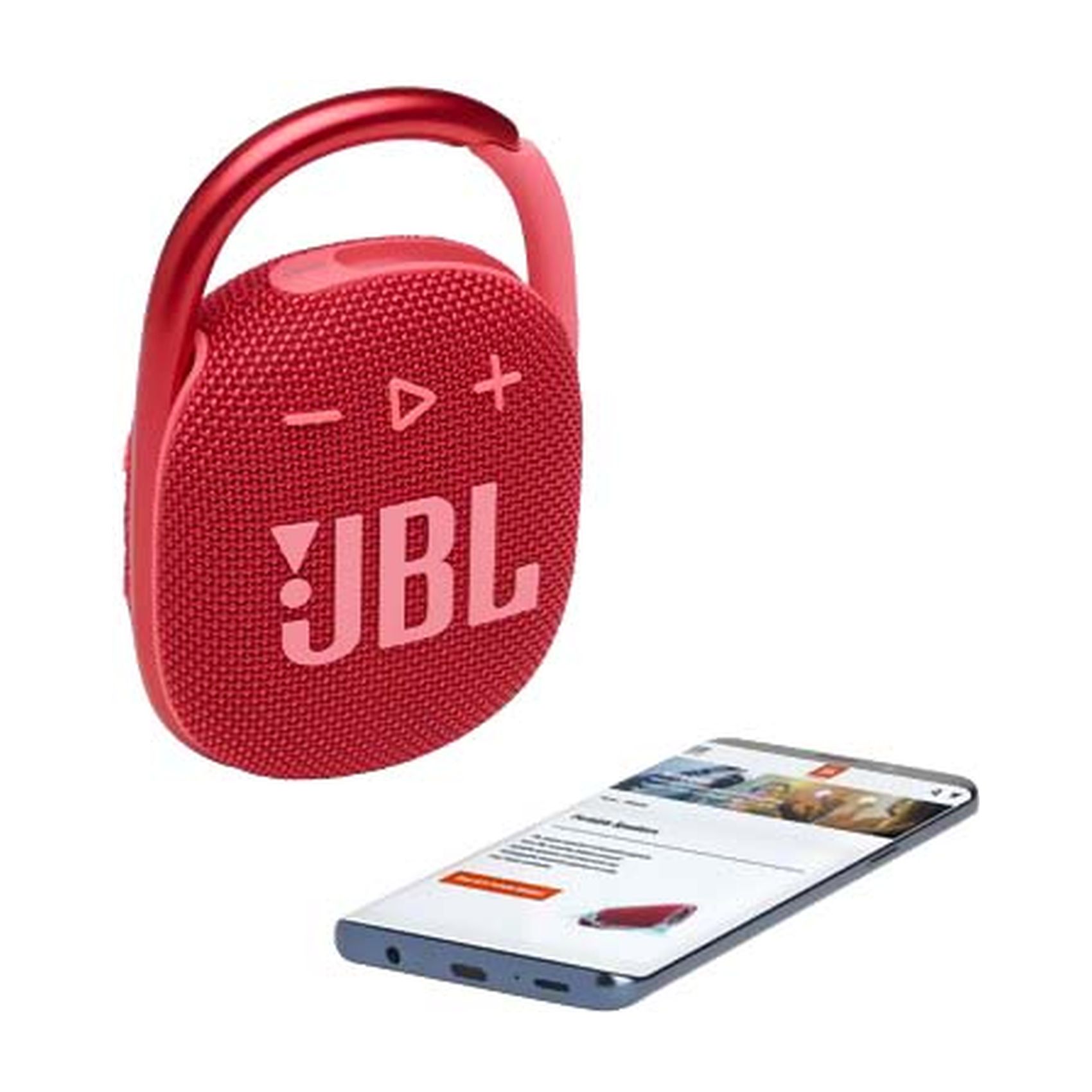 JBL Clip 4 Portable Bluetooth Speaker Wireless Red