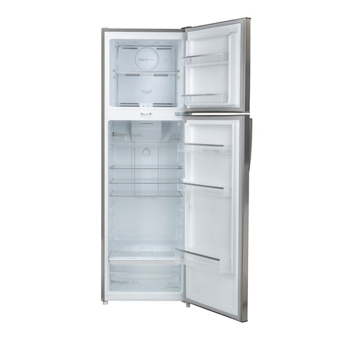Geepas GRF3207SSXXN 320L Free Standing Durable Double Door Refrigerator,  Quick Cooling, Low Noise, Low Energy Consumption, Defrost Refrigerator   1 Year Warranty