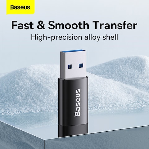 Baseus USB C to USB 3.1 Adapter USB C Female to USB Male Adapter USB C Adapter 10Gbps Compatible with MacBook Pro 2018/2017,PC, Laptops Chargers and more Black