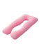 Generic U-Shaped Maternity Pillow Cotton Pink 140X80cm