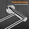 Multifunctional Stainless Steel SUS 304 Anti-rust Double Towel Rack Toilet Bathroom Washroom Storage Rack Holder Household Hanging Bar Rod, By Wesda