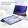 Case For Samsung Galaxy Tab S9 Ultra 14.6-Inch, Translucent Back Tri-Fold Stand Protective Tablet Cover, Support S Pen Charging Auto Wake/Sleep Blue