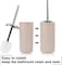 Bathroom Accessories Set 6 Piece Bath Ensemble with Smooth Surface Includes Soap Dispenser, Toothbrush Holder, Toothbrush Cup, Soap Dish for Decorative Countertop and Housewarming Gift, Beige