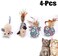 Generic Cat Toys - New Mouse Fish Ball Feather Toys For Cat Funny Cat Teaser Scratcher Interactive Toy Kitten Play Toys Pet Products 4Pcs/Set (Brown)