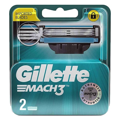 Gillette Mach 3 Shaving Razor Blades 2 Piece