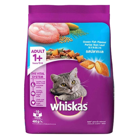 Whiskas Cat Food Ocean Fish Flavour 480g