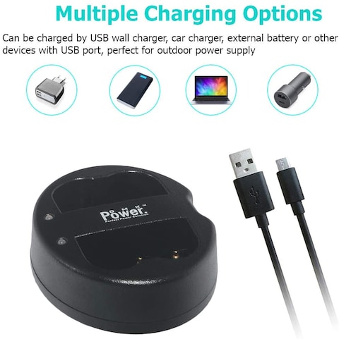 DMK Power EN-EL3e Dual Slot USB Charger for Nikon D50 D70 D70s D80 D90 D100 D200 D300 D300S D700 D900 Digital SLR Camera