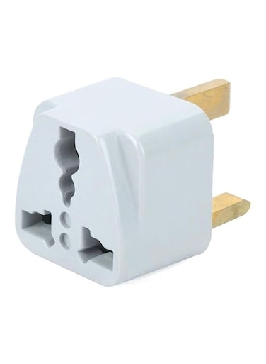 Marrkhor 3 Pin Universal Adapter Plug White/Yellow