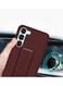 Samsung Galaxy S23 Grip Case Magnetic Kickstand Cover with Foldable Hand Strap Maroon