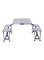 Generic 4-Seat Outdoor Portable Picnic Table Silver