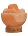 Geohoney Himalayan Salt Fire Bowl Lamp With Heart Crystals