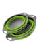 Generic - 2-Piece Round Foldable Vegetable Strainer Basket Green/Grey 29x24x9.5centimeter