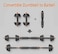 Skyland Unisex Adult Enviromental Adjustable Dumbbell N Barbell Set - Black