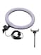 Docooler - LED Photography Ring Light With Stand Set 10inch White/Black