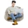 In House Kempes Fur Bean Bag Chair - Large - Light Beige