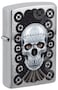 Zippo CI018298 200 Metal Skull Brushed Chrome Windproof Lighter