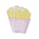 Ginger Ray Good Vibes Fries Before Guys Paper Napkins 16-Pieces- 16 cm Height- Pink/Yellow