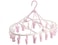 2Pcs Drying Clips Home Material Drying Rack Clips and Drip Rotatable Rack with 18 Clips Socks Balcony Home Rack (Pink)