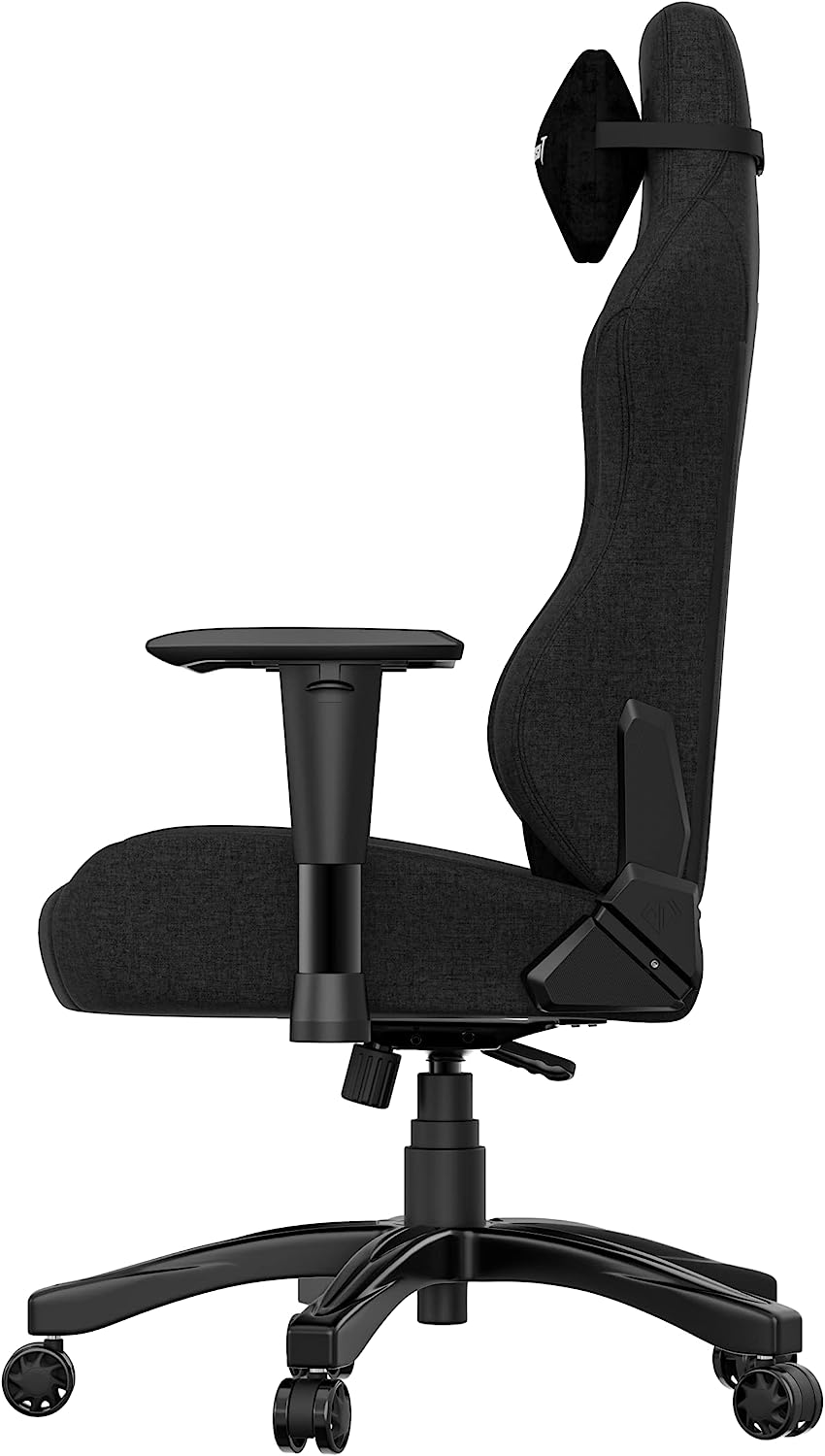 Anda Seat Phantom 3 Series Premium Gaming Chair With Neck Pillow And Lumbar Back Suppor Fabric, Black, Large