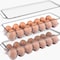 Egg Storage Container For Refrigerator - 14 Egg Container With Lid &amp; Handle, Egg Holder For Refrigerator, Egg Storage &amp; Egg Tray (Pack of 2)