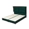 In House Le&oacute;n Velvet Bed Frame - King - 200x200 cm - Dark Green