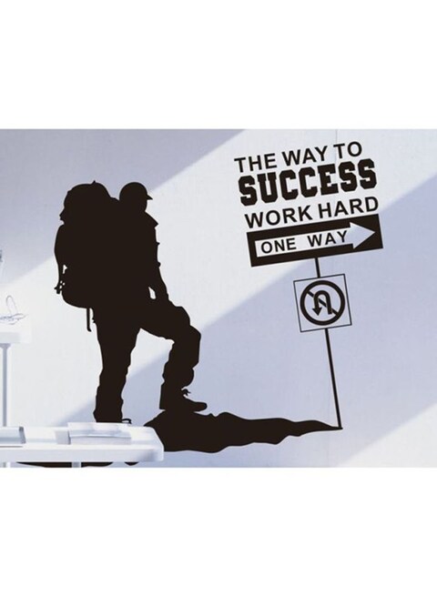 Spoil Your Wall Success Quotes Printed Wall Decal Black/Purple 80x70cm