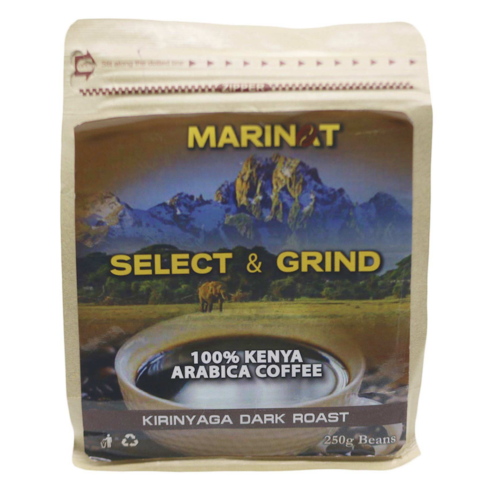 Marinat Kirinyaga Dark Roast Coffee Beans 250g