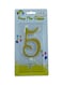 Party Time Unscented Birthday Candle Number 5