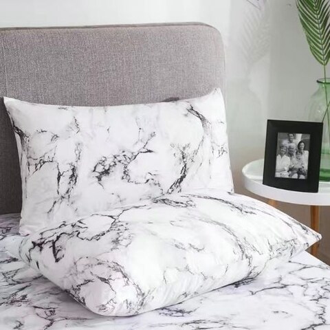 Luna Home-King size marble design, Bedding set of 6 pieces.