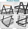 Lavish 3-Tier Tabletop Basket Fruits Basket Storage Basket Metal Basket Black