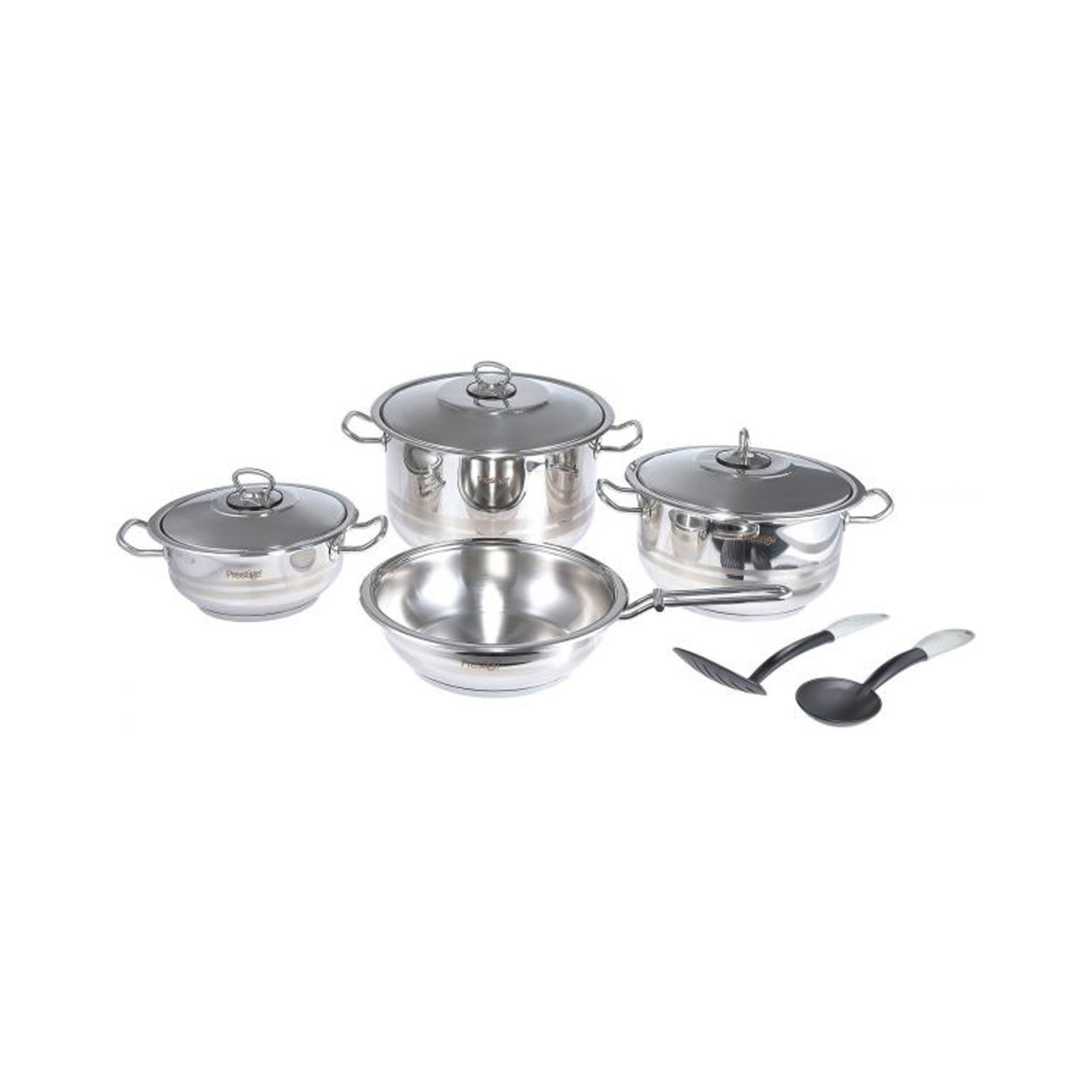 Prestige Stainless Steel Cookware Set Silver Pack of 9