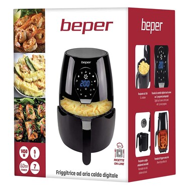 Beper Digital Hot Air Fryer 5L Black