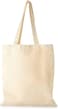 Bagzdepot Bulk 12 Pack (1 Dozen) Wholesale 100% Cotton Tote Bags, Plain Reusable Art And Craft Party Pack Tote Bags One Size Beige