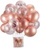 Generic - 20 Pcs 12 Inch Balloons Decorations Set Including Rose Gold Latex Balloons And Foil Confetti Filled Balloons For Party Festival Christmas