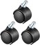 Robustline Twin Caster Wheel With Thread 4Pcs Heavy Duty Twin Wheels Without Break 8mm, 2INCH