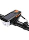 Generic Solar &amp; USB Charging Bike Light Bicycle Bell Horn Lamp 12X4.5X10.5cm