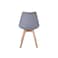 Jilphar Furniture Armless Dining Chair with Wooden Legs JP1154A, Grey