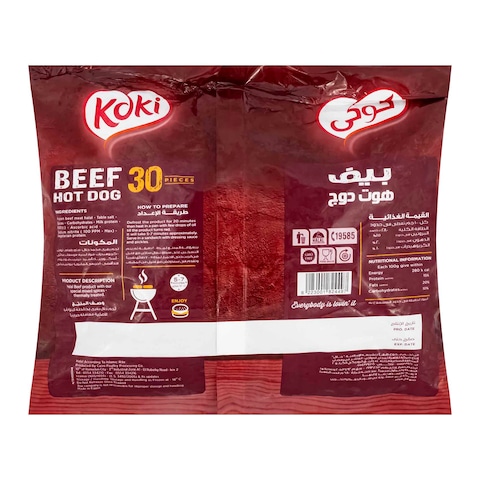 Koki Beef Hot Dog - 30 Pieces
