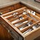 Aiwanto Bamboo Cutlery Tray for Drawer Spoon Tray Utensil Organizer For Kitchen Drawers