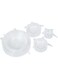 Generic - Set Of 6 Kitchen Pan Lid Cover White 8centimeter