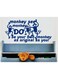Spoil Your Wall Monkey See Monkey Do Wall Sticker Blue 100x50cm