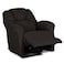 American Polo Linen Rocking Recliner Chair - Dark Brown - American Polo