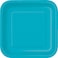 Caribbean Teal Square Plate 7"