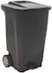 Tramontina T-Force black polypropylene trash can With wheels, 100L