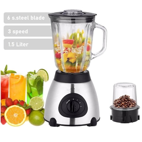 2 in 1 Professional Stainless Steel Super Power Blender, Ice Crusher Fruits Juicer Machine Electric Blender Mixer Smoothies Ice Crusher Mixer Juicer 2600W