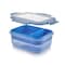 M Design Lunch Box Tray with Clips - 1.6 Liter - Blue
