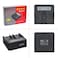 DMK Power NP-F970/F960 Battery (9800mAh) 2-Pack and DC-03 Dual Digital Battery Charger Compatible with Sony PXW-Z150 NEX-EA50M FDR-AX14K FX1 FX7 FX1000 HVR-V1U Z1U NX100 Camera LED &amp; Video Light