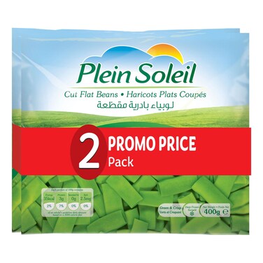 Plein Soleil Cut Flat Green Beans 400g Pack of 2