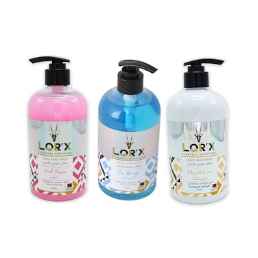 لوركس سائل غسيل اليدين متنوع 500 مل × 3 قطع